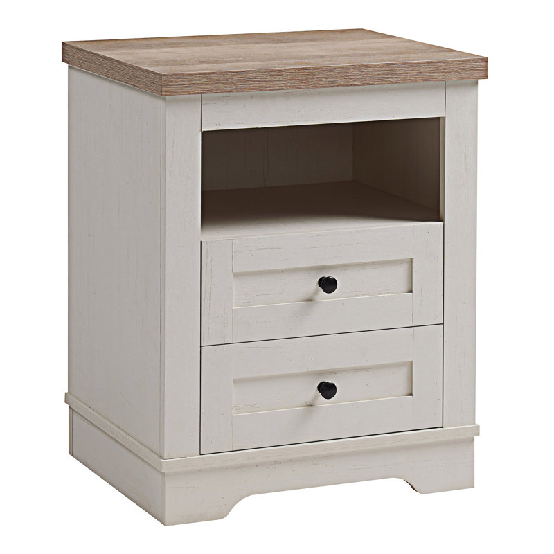 Nightstand End Table With Drawers
