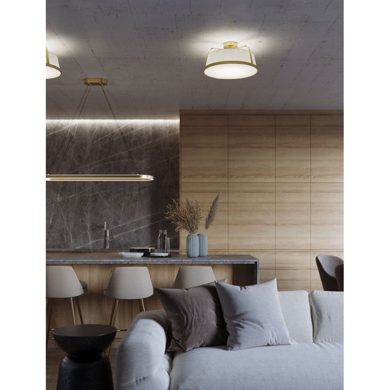 Jamori 18'' Med Base Ceiling, Light Antique Brass