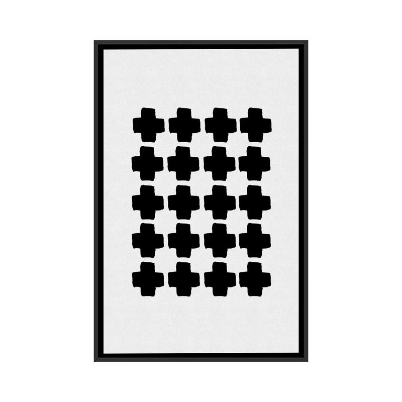 «Abstract III», impression sur toile, H 26 po x l 18 po x P 1,5 po, Toile avec cadre noir, Pas de tapis
