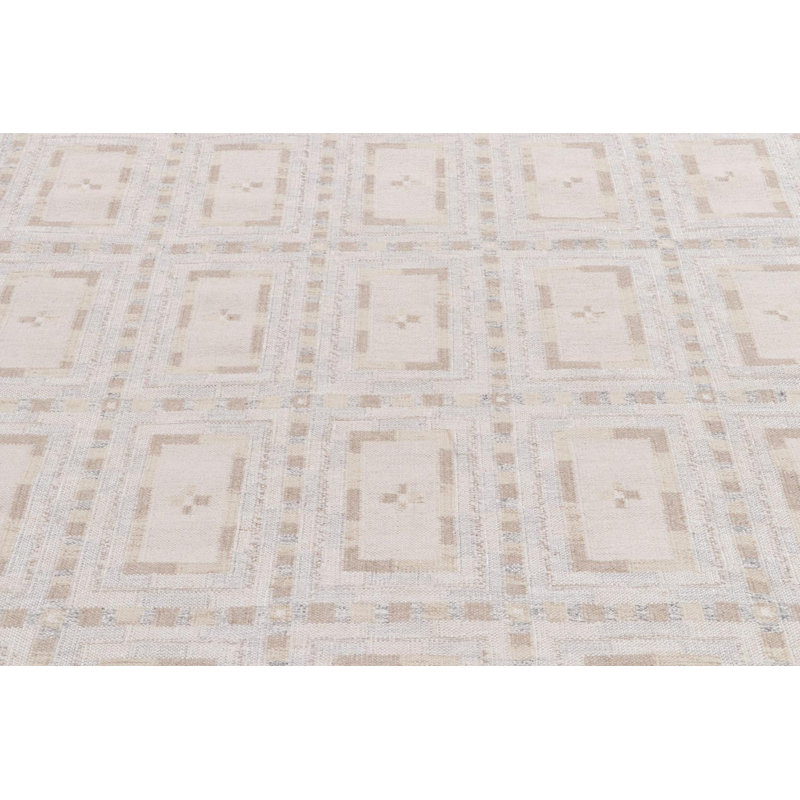Scandinavian Wool Geometric Area Rug, Rectangle 10' x 14'