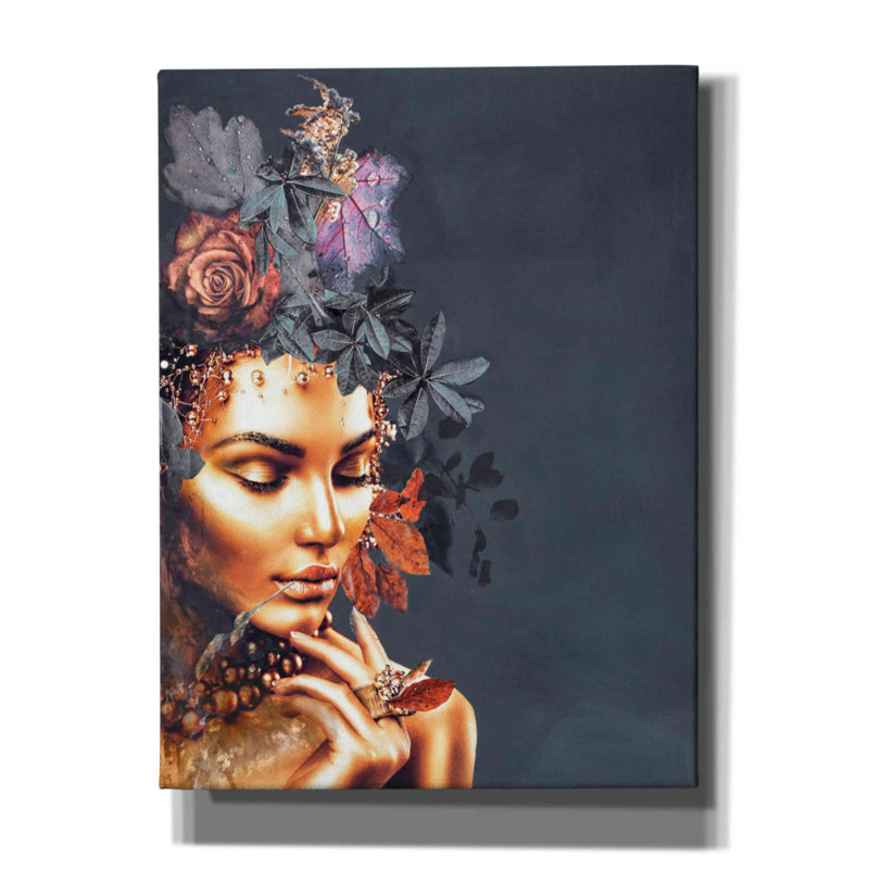 Impression sur toile Morvant Gold Couture 1 par Design Fabrikken, H 16 po x l 12 po x P 0,75 po