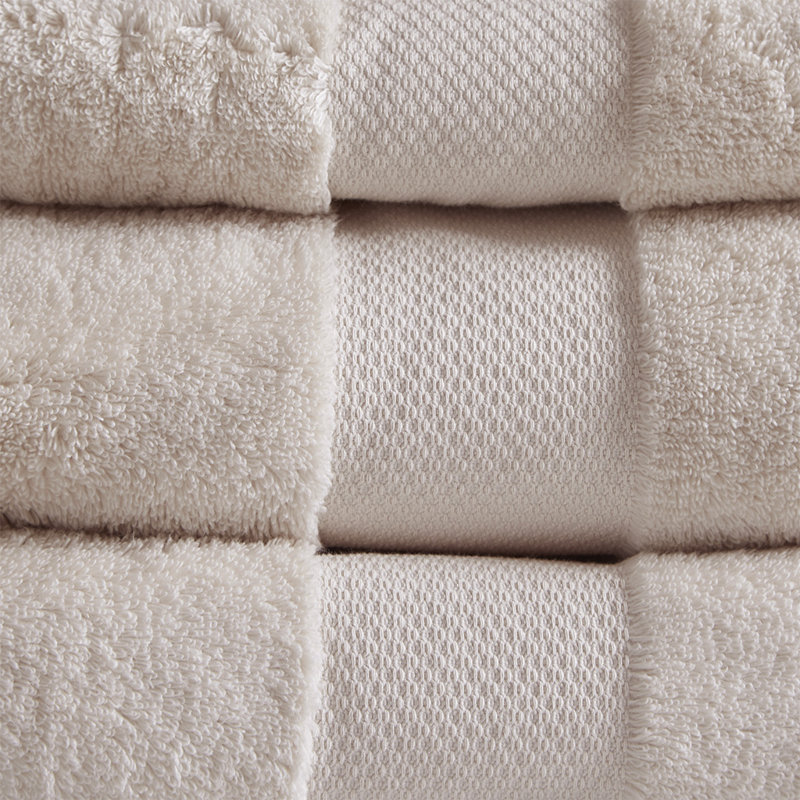 6-piece Turkish Cotton Bath Towel Set – Oversized Low Twist Plush Absorbent Luxury, Blush