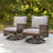 Ashjian Wicker Patio Conversation Set with Fire Pit Table-183565576-165689054