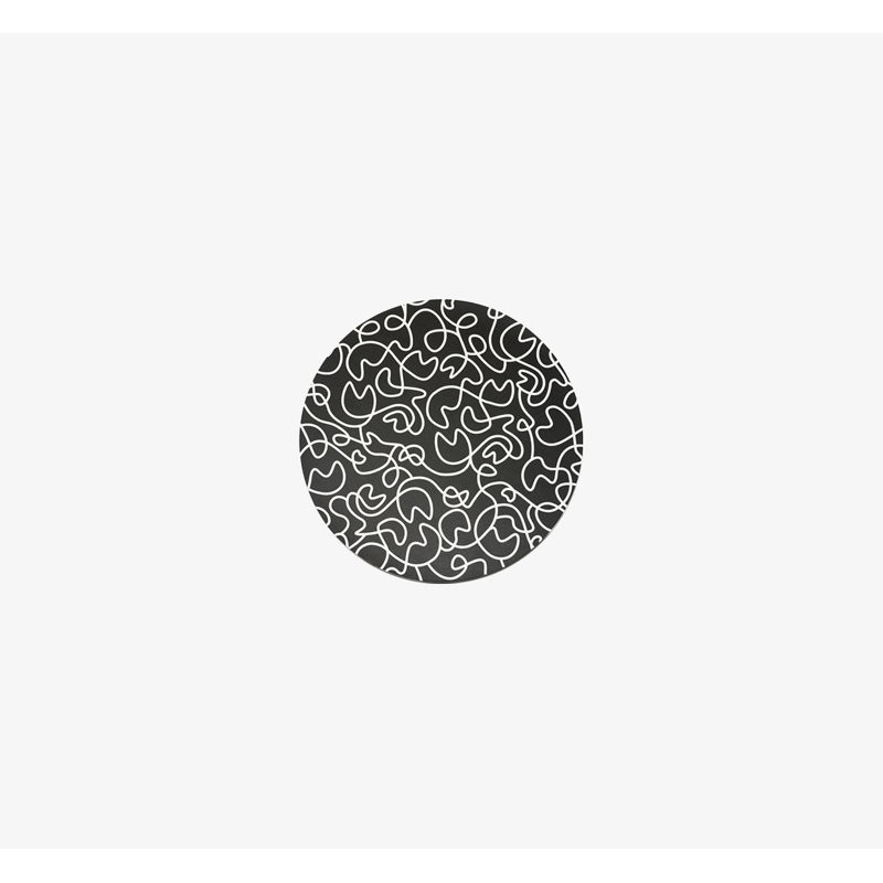 Assiette plate B&W Squiggly