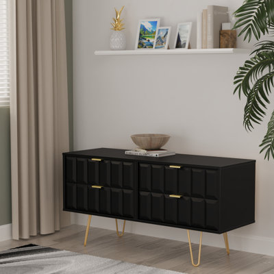 115 cm W Chest of 4 Drawers