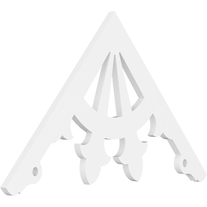 Pignon en PVC de qualité architecturale Riley, H 21 po x l 36 po x P 1 po, 14 / 12