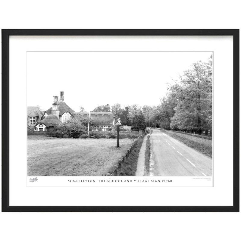 Somerleyton, The School And Village Sign C1960 by Francis Frith - Single Picture Frame Print, 28cm H x 36cm W x 2.3cm D