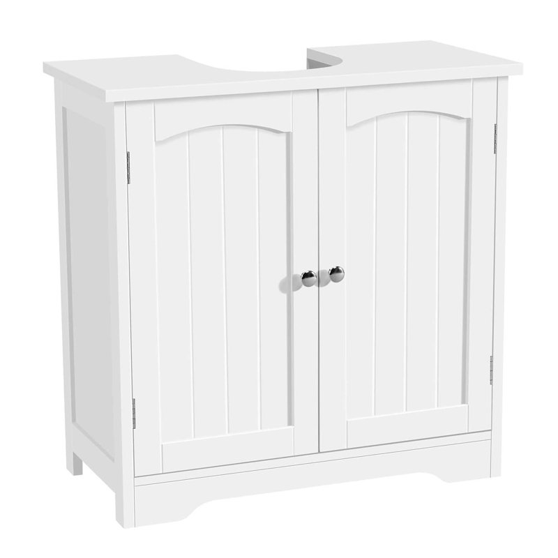 Engineered Wood Bathroom Cabinet, White