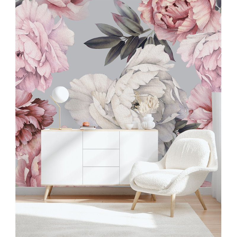 Autaum Floral Wall Mural, 10.41" L x 125" W, Vinyl