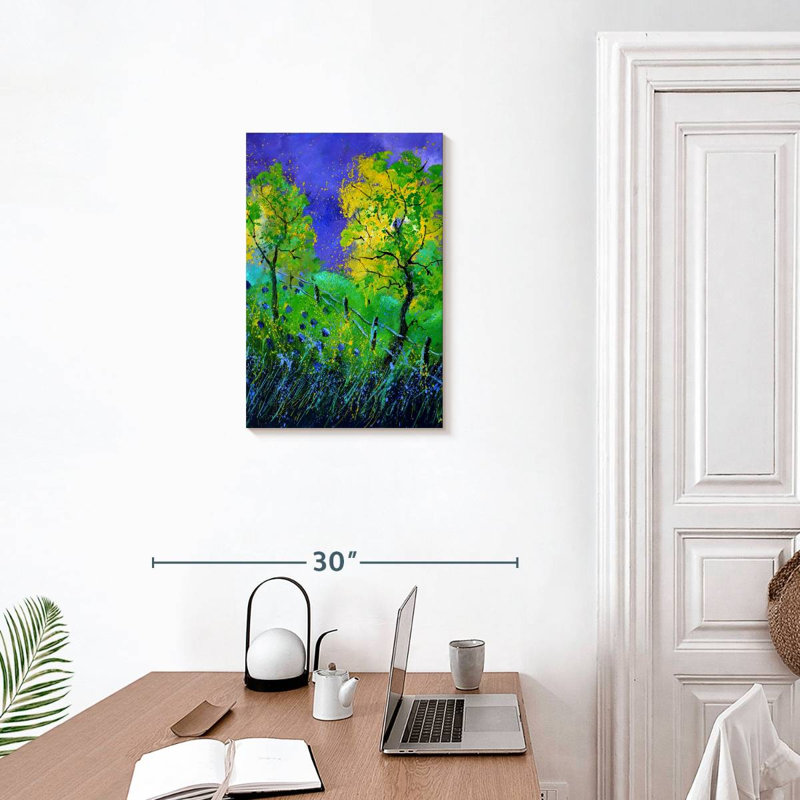 Deux arbres jaunes Avery, H 24 po x l 16 po