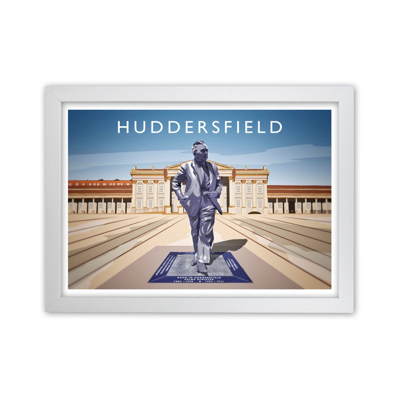 Huddersfield by Richard O'Neill - Print, 24cm H x 34cm W x 3cm D, White Framed