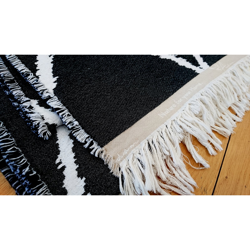 Beeman Throw Blanket, Black/White