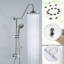 Douche en nickel brossé avec douchette et tête de pluie - équipement anti-corrosion réglable à la main-126353122