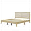 Lit plateforme en bois massif avec rotin-1311536667
