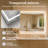 TMMV 48" W x 36" H Frameless LED Light Anti-Fog Wall Bathroom Vanity Mirror In Polished Crystal-547131167