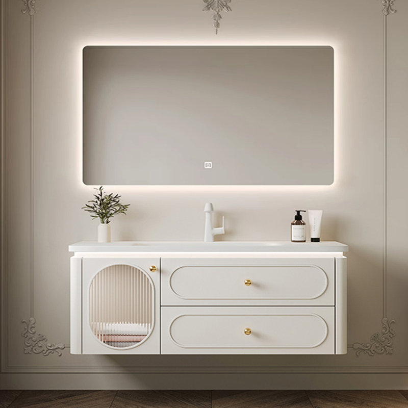 Modern stylish bathroom Vanity, White