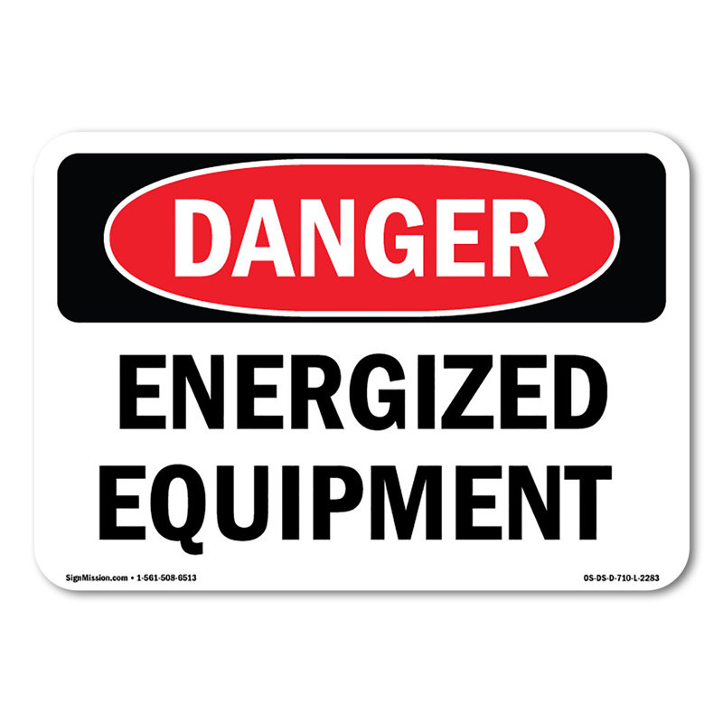 Enseigne en aluminium «Energized» 14 po x 10 po
