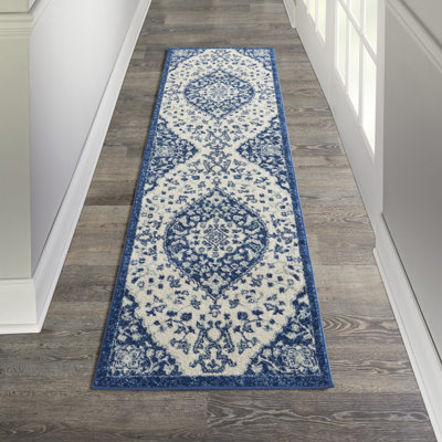 Blissany Machine Woven Polypropylene Area Rug in Ivory Blue/Beige -  Darby Home Co, 0415A2B4B3A4479C8E6FD31CDFD14661