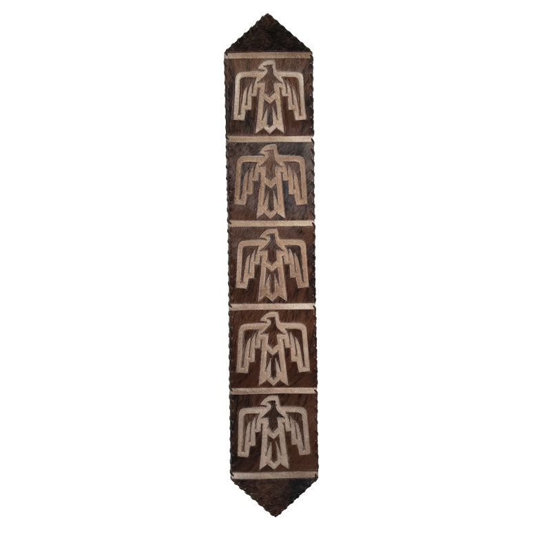 Chemin de table brun clair Thunderbird, L 120 po x P 12 po, Brun/brun clair