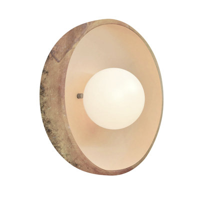 Ambiance - Flush Coupe ADA Wall Sconce - Harvest Yellow Slate