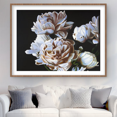Pivoines - hyperréaliste décor de salle de bain