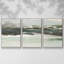 Turquoise Marsh I, reproduction encadrée sur toile 3 pièces-815310158-815310155