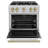 ZLINE Autograph Edition 30 in. 4.2 cu. ft. Classic Gas Range with 4 Burner Cooktop and Convection Gas Oven in Stainless Steel with White Matte Door and Accents-105283476