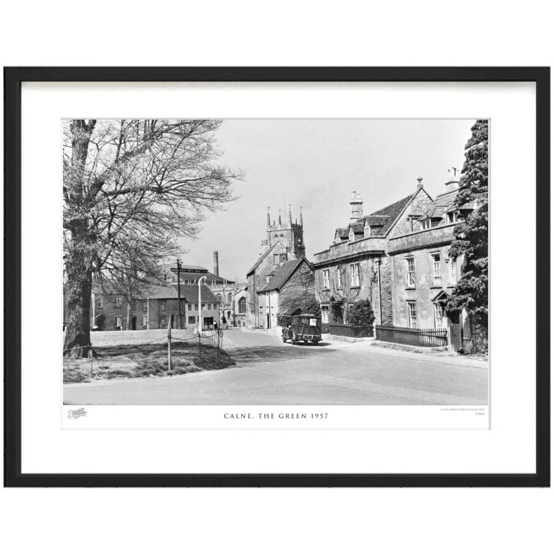 Calne, The Green 1957 - Single Picture Frame Print, 45cm H x 60cm W x 2.3cm D