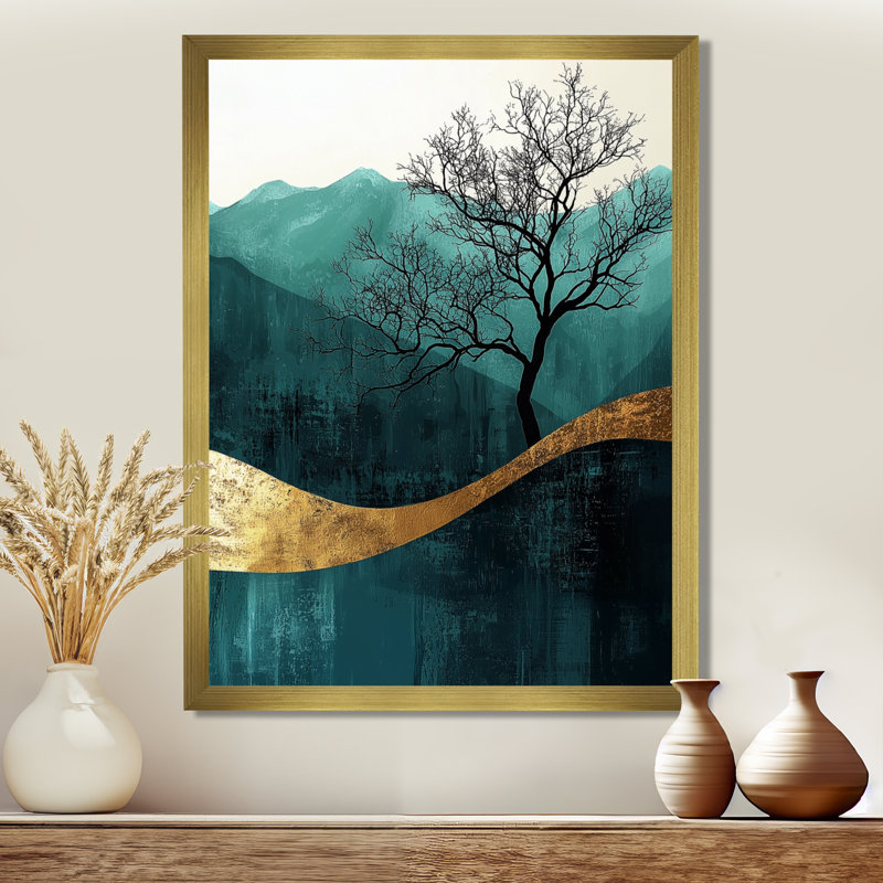 Krogman - Landscapes Wall Art Prints, H 32 po x l 24 po, Reproduction encadrée d'une seule photo, Doré