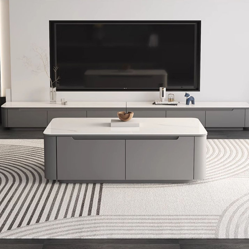 Modern simple coffee table, Gray, 19.7" H x 47.2" L x 23.6" W