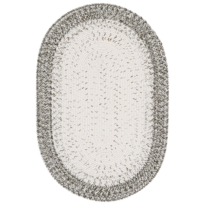 Braided 283 Hand Woven Performance Machine Washable No Pattern Rug, Oval 5' x 8'