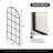 Aranaz 34" W x 78" H Fixed Single Panel Frameless Shower Door in Matte Black with Clear Glass