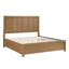 Lit plateforme au fini brun clair avec 4 tiroirs de rangement sur les rails latéraux et meubles de chambre à coucher modernes 1pc-1595849398