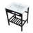 24" x 18" Rectangular Console Bathroom Sink Freestanding Metal Support Pedestal Legs Wall Mount Sink