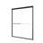56"-60"W*72" H Semi-Frameless Double Sliding Shower Door, Bypass Shower Door, 1/4" (6Mm) Thick SGCC Tempered Glass Door, Matte Black-123210156