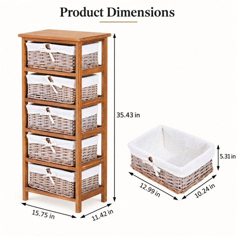 5 Drawer Storage Drawer