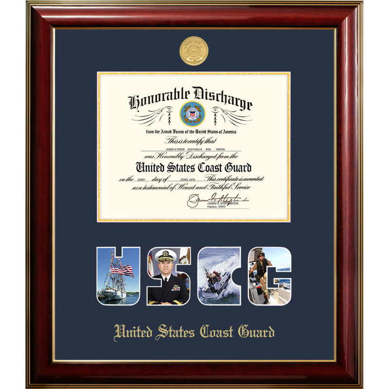 Coast Guard Discharge Classic Picture Frame