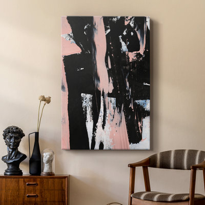 Black & Blush I - Gallery Cavas sur mesure