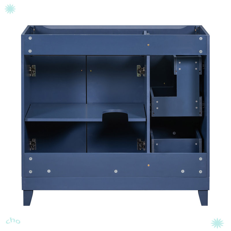 Meuble-lavabo 36 po (lavabo non inclus), Bleu marine