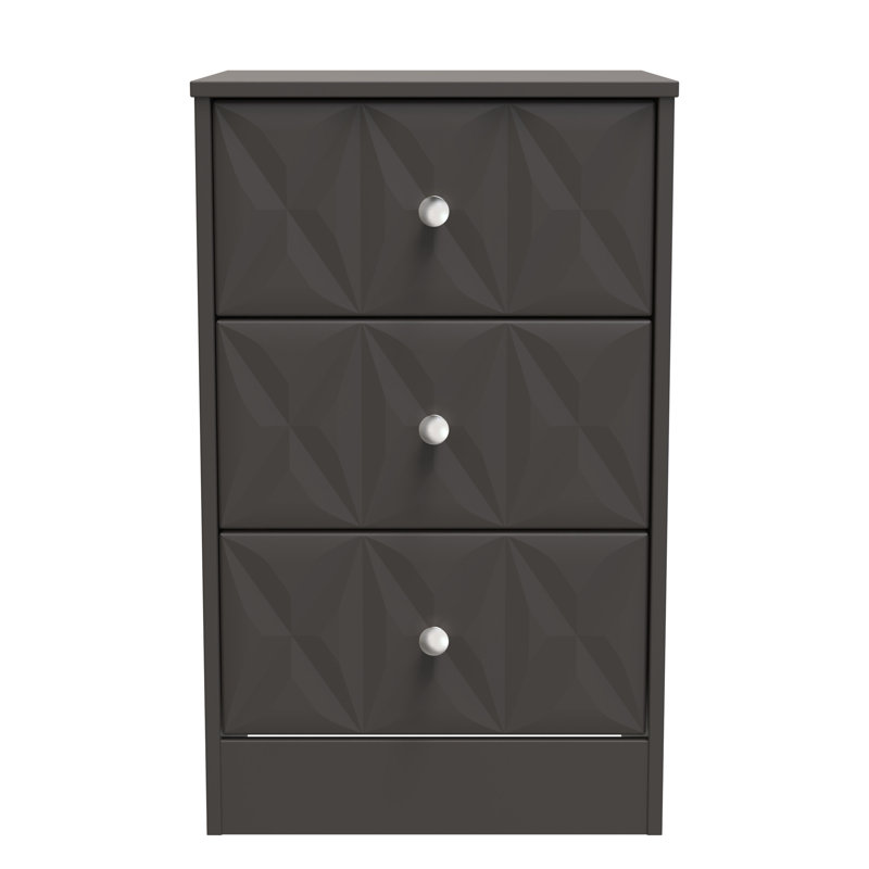 San Jose Bedside Table, Graphite Black