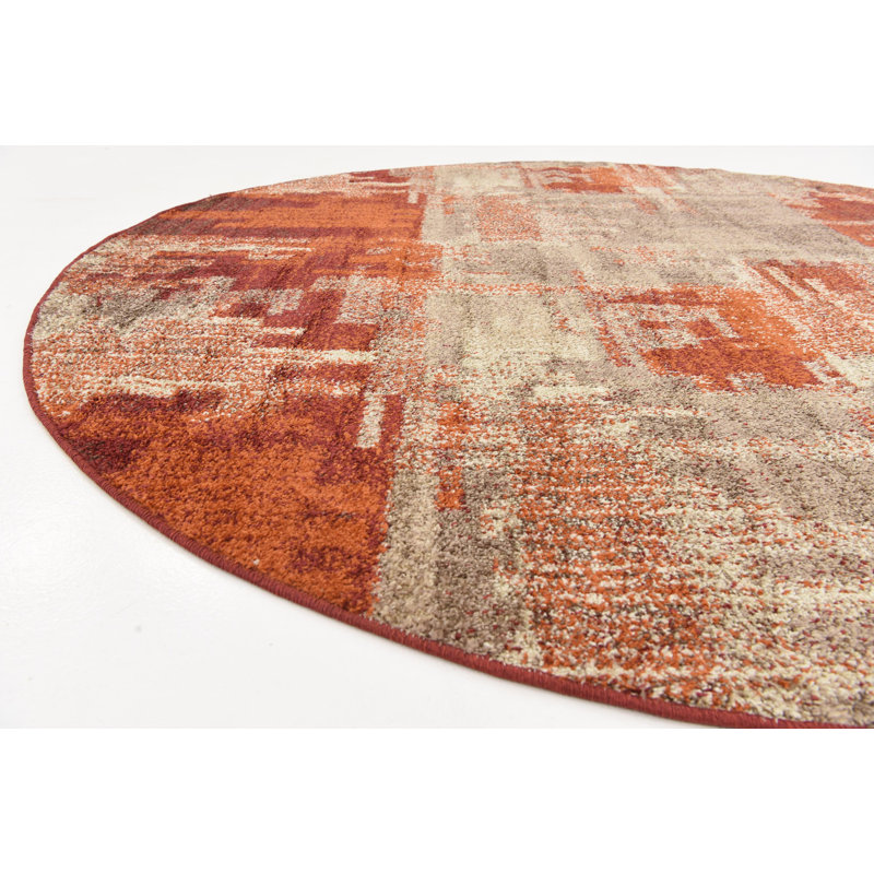Abstract Area Rug, Round 99cm