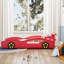 Lit de voiture de course en bois, lit plateforme simple en forme de voiture avec roues pour adolescents-131126793