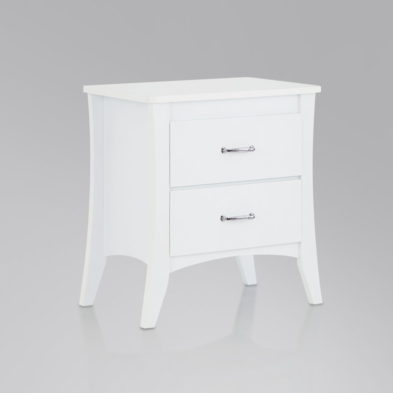 Babb White Finish Accent Table