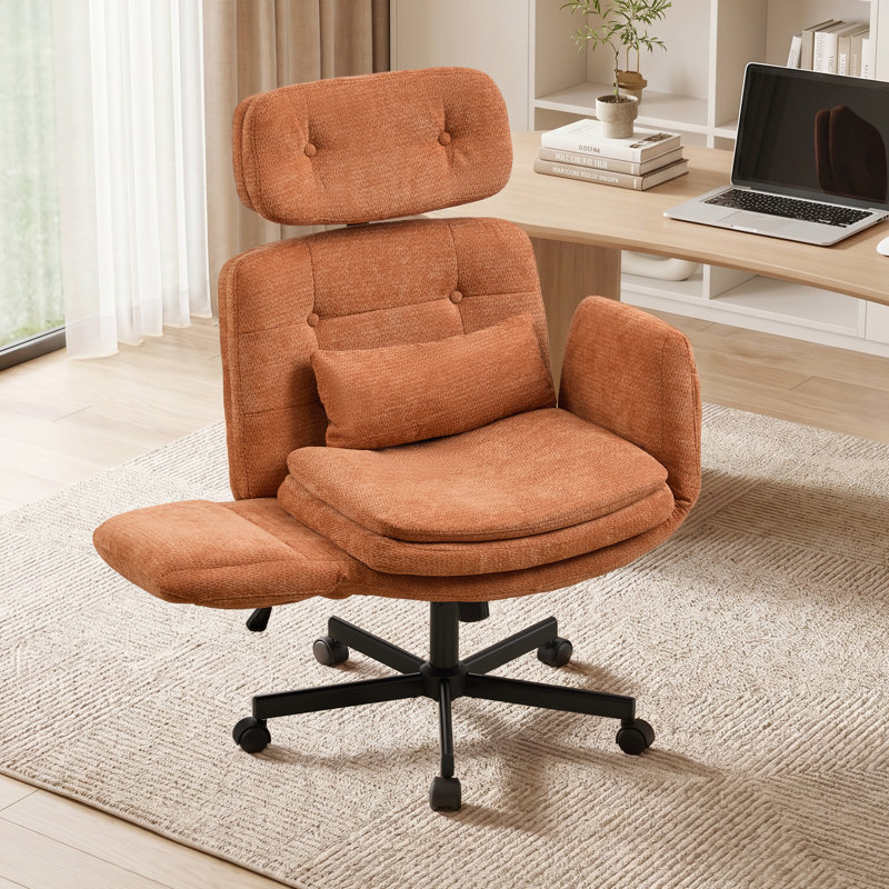 Fauteuil de bureau Criss, Chenille, Orange