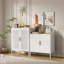 Armoires de rangement avec 2 portes 2 tablettes réglables | Armoire en acier et en métal pour la salle de gym de l'école à domicile | Blanc | Acier-1028453891