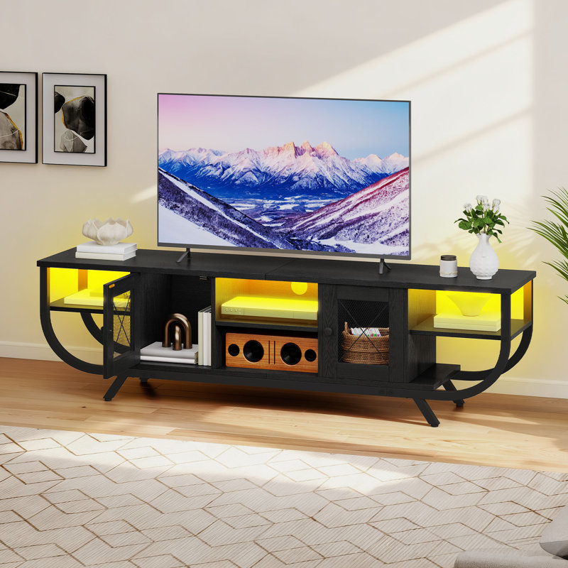 Unfinished TV Stand, 45cm H x 160cm L x 35cm W, Black