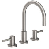 East Linear Widespread Bathroom Faucet with Drain Assembly