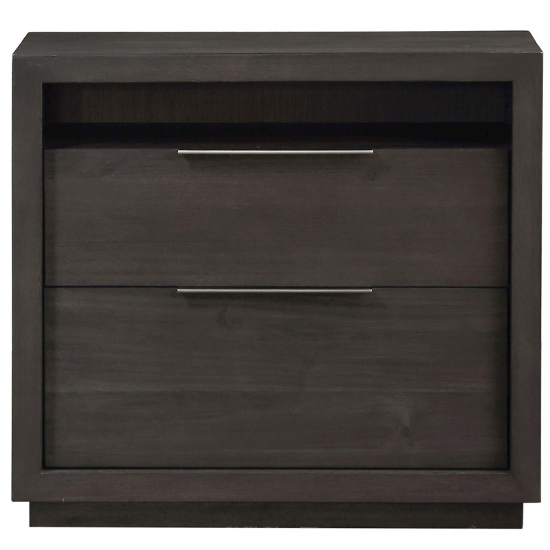 81.28cm W Solid Wood Bedside Table