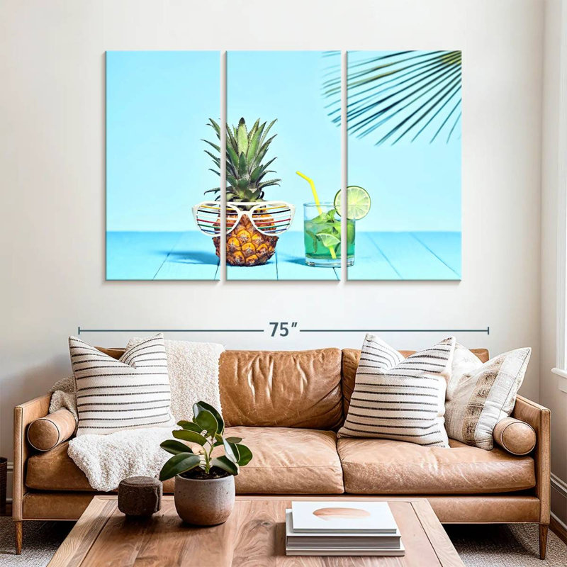 Yarlin Cool Summer Pineapple, 42" H x 65" W