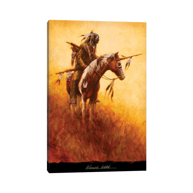 Warrior's Watch by Joe Velazquez - Wrapped Canvas Painting, 66.04 cm H x 45.72 cm W x 3.175 cm D